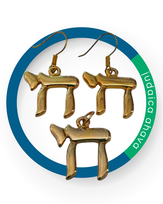Zarcillos + Dijes Jai Dorados